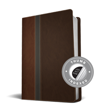 Photo of the NLT LeatherLike, Indexed, Twilight Blue/Slate, TuTone Bible - ISBN: 978-1-4964-1667-4