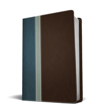 Photo of the NLT LeatherLike, Twilight Blue/Brown, TuTone Bible - ISBN: 978-1-4964-1668-1